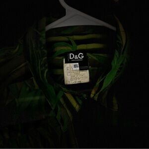 Dolce & Gabbana Camouflage Green and Black Top